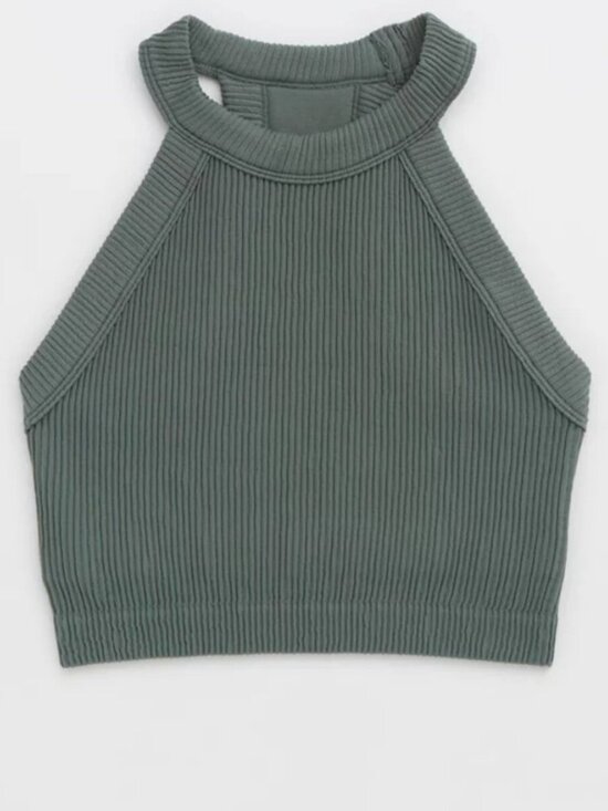 Tops - crop top green